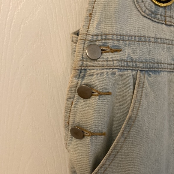 Custom Embroidered Short ASOS Denim Overalls - Picture 3 of 6